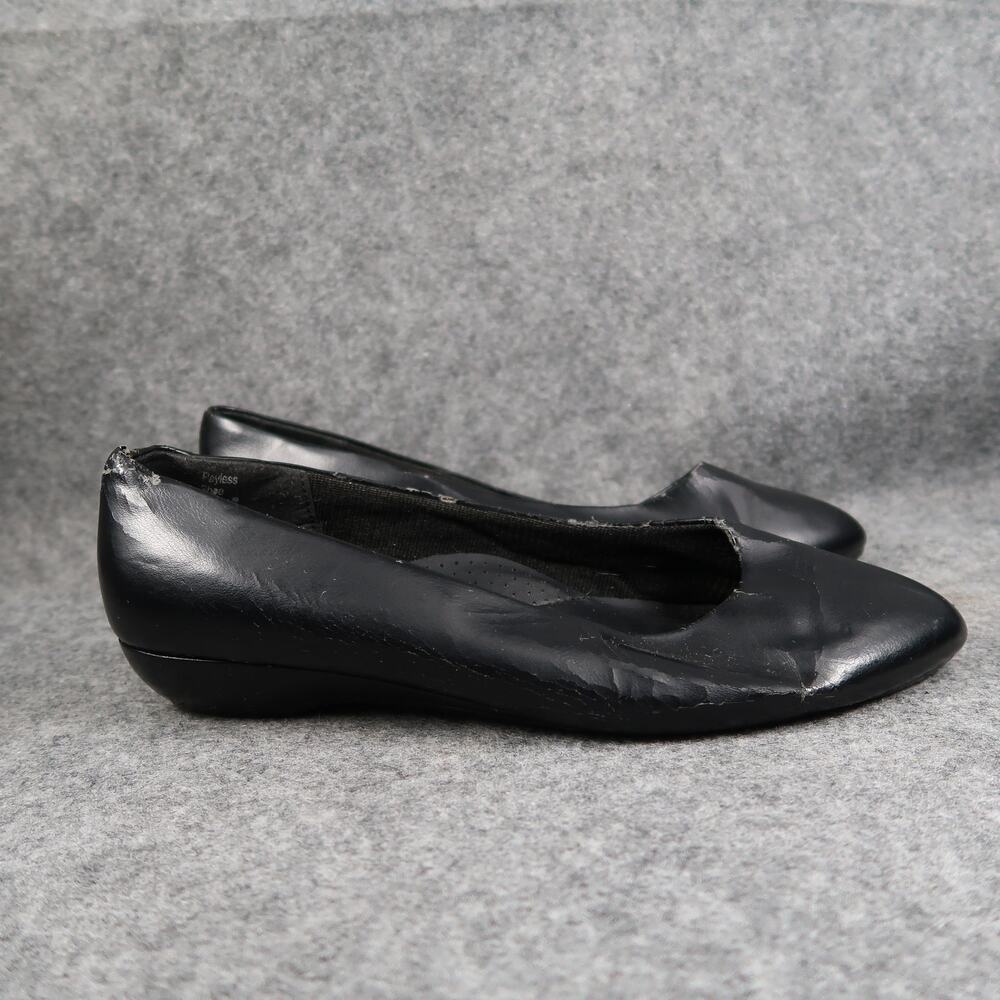Highlights Shoes Womens 9 Slip On Loafer Low Heel Pumps Retro Vintage Black